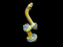 8"/215 Gr. TWISTING AND RASTA ART BUBBLER