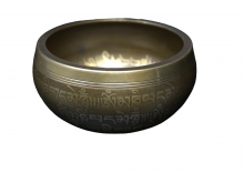11 CM/ 425 Gr TIBETAN SINGING BOWL, MIX PRINT