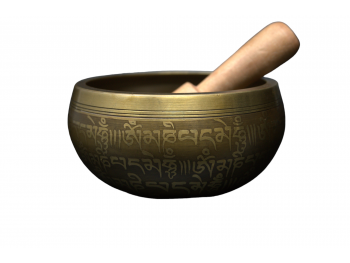 11 CM/ 425 Gr TIBETAN SINGING BOWL, MIX PRINT