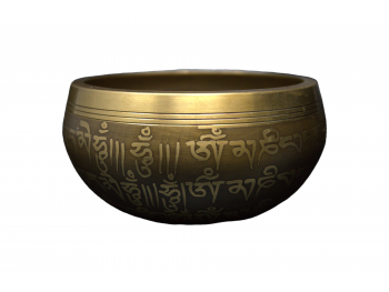 11 CM/ 390 TIBETAN SINGING BOWL, MIX PRNT
