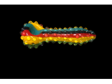 5.5'-145 Gr RASTA AND DOT ART HAND PIPE
