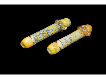 6' 140 Gr DOUBLE GLASS GOLDEN STEAM ROLER PIPE