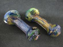 4" DOUBLE GLASS FANCY PIPE/120 GRAM
