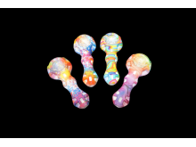 4' 60 Gr RAINBOW ART SILICONE PIPE WITH DAB TOOL AND CONTAINER