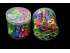 SILICONE/ GLASS CHILLUM-20 PCS JAR, COLOR MIX