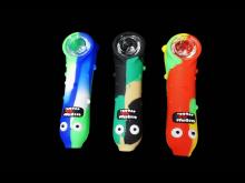 CRAZY FACE SILICONE HAND PIPE