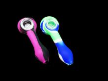 SILICONE AND GLASS EYE PIPE