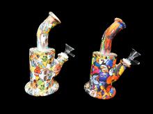 FANCY PRINTED SILICONE WATER PIPE