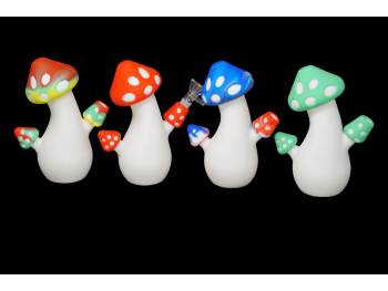 6.5'/295 Gr SILICONE MUSHROOMY WATER PIPE, COLOR MIX