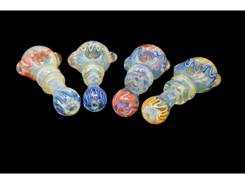 4.25"/100 Gr FUMED AND ART RIM PIPE, COLOR MIC