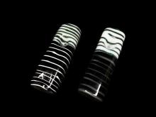 4" ZEBRA STRIPES SQUARE PIPE