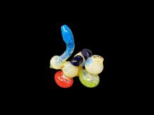 6"/390 Gr. MULTI COLOR 3 CHAMBER BUBBLER