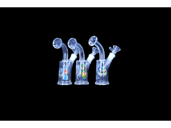 6"/115 Gr TWO STICLERS ART MINI WATER PIPE, COLOR MIX