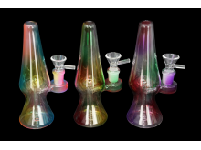 7'/130-135 Gr ELECTROPLATED RAINBOW WATER PIPE, COLOR VARY