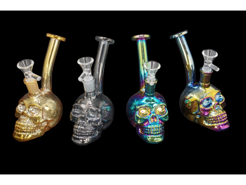 6"/ 130 Gr ELECTROPLATED SCOL FACE  FANCY WATER PIPE, COLOR VARY