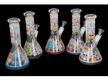 8''-220Gr MUSHROOM AND CARTOON PRINTED BEAKER , COLOR ASSORTED